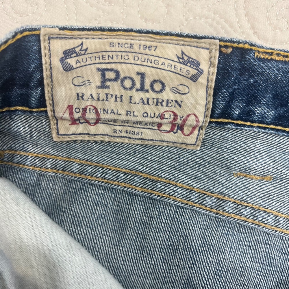 Polo‎ Ralph Lauren Varick Slim Straight Jeans Mens 40x30 Blue Medium Wash Denim - Picture 7 of 11